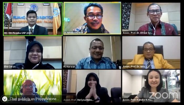 Hadir di PICEEBA 2020 FE UNP, Ahli Bahas Resesi Ekonomi  di Tengah Pandemi Covid-19