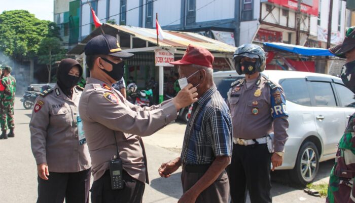 Polsek dan Koramil/02 Padang Timur Imbau Masyarakat Patuhi Protokol Kesehatan