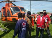 Helikopter Percepat Penyaluran Logistik Kebencanaan BPBD Sumbar ke Limapuluh Kota