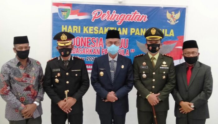 Mardi Bersama Forkopimda Ikuti Upacara Hari Kesaktian Pancasila Secara Virtual