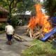 motor dibakar