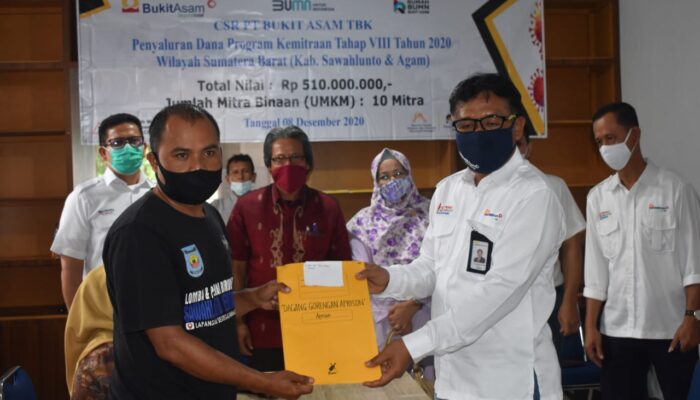 PT Bukit Asam Kucurkan Rp510 Juta untuk Pelaku Usaha