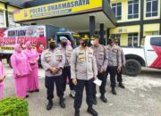 Polres Dharmasraya Salurkan Bantuan untuk Korban Gempa di Pasbar