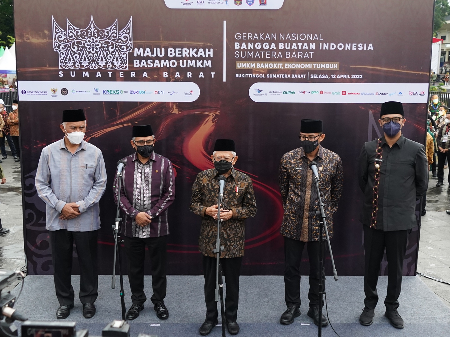 Wapres Ma’ruf Amin Launching Gernas BBI Sumatera Barat di Bukittinggi