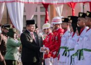 Sutan Riska Kukuhkan Paskibraka Kabupaten Dharmasraya Tahun 2022