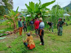Tim Satgas TMMD Pessel Bersih-bersih Musala