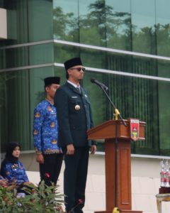 Wali Kota Erman Safar, Irup Upacara Peringatan HUT Korpri dan PGRI Tahun 2022