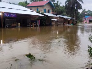Hujan Deras Mengakibatkan Banjir di Sejumlah Nagari di Dharmasraya