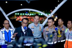 Rivan A. Purwantono, Menteri Perhubungan, Kakorlantas Polri dan Jasa Raharja Amankan Mudik di Km 70 Tol Cikarang Utama