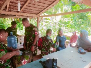 Satgas TMMD Pesisir Selatan Berikan Pelayanan Kesehatan Gratis, Warga: Terimakasih Bapak TNI