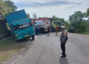 Dua Truk Bertabrakan di Koto XI Tarusan Pessel, Tak Ada Korban Jiwa