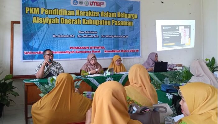 UM Sumbar dan Aisyiyah Pasaman Gelar PKM Pendidikan Karakter Keluarga untuk Cegah Kekerasan Anak