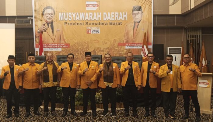 Edi Naswany Terpilih sebagai Ketua DPD Hanura Sumbar Periode 2025-2030