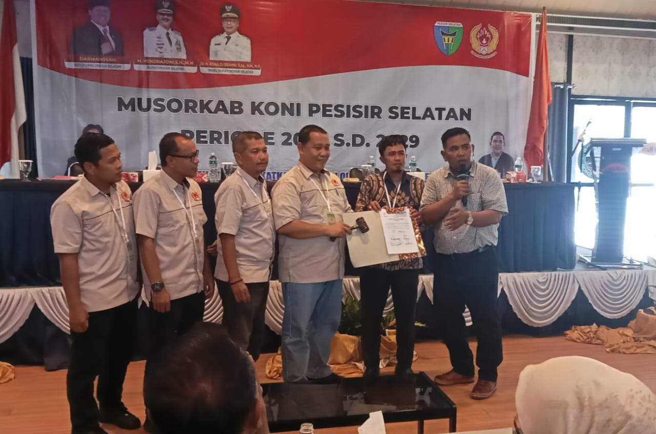 M. Adli Terpilih Aklamasi Pimpin KONI Pesisir Selatan Periode 2025–2029