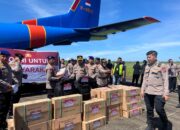Pesawat CN-295 Ditpolairud Polri Mendarat di BIM, Bawa Bantuan 2,5 Ton Logistik untuk Korban Bencana Sumbar