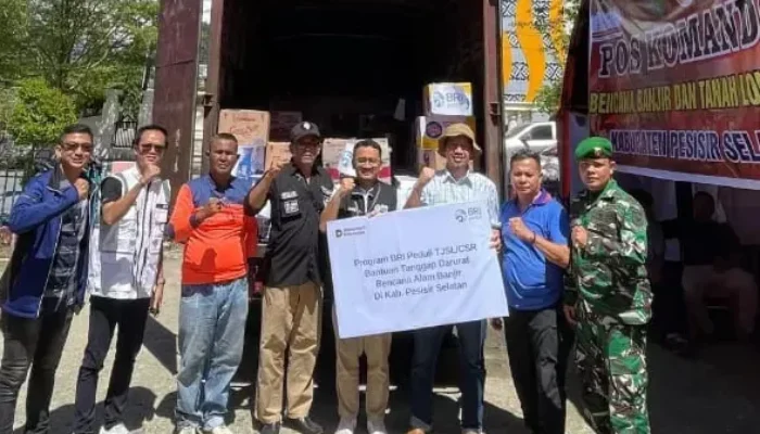 BRI Cabang Painan Cepat Tanggap Bantu Korban Bencana