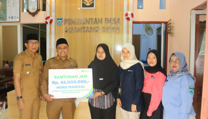 100 Pekerja Rentan di Sijantang Koto Sudah Terlindungi BPJS Ketenagakerjaan