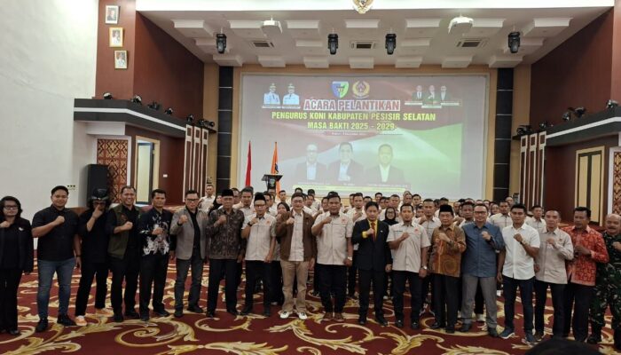 Pengurus KONI Pessel Dilantik, Pemda Dorong Lompatan Prestasi