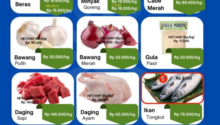 Harga Bahan Pokok di Padang Sudah Mulai Turun