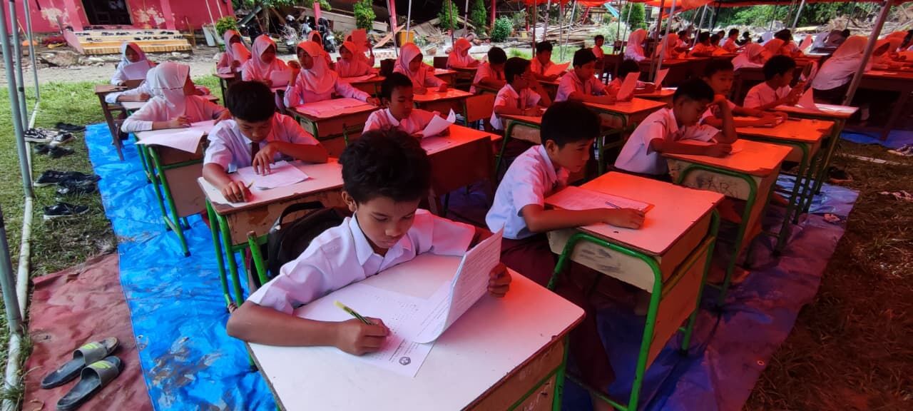 SDN 05 Sungai Buluah Timur Bertahan Pasca Banjir Bandang