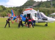 Helikopter Polri Mendarat di Pessel, Bawa Bantuan Logistik untuk Korban Banjir dan Longsor