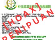 Pengumuman Rekrutmen Security Mengatasnamakan Kejaksaan Negeri Pasaman Dipastikan Hoaks