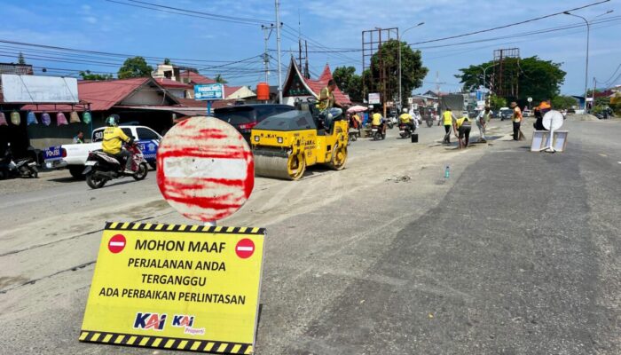 KAI Lakukan Perbaikan Perlintasan Sebidang Tabing–Duku, JPL 21 Km 20+0/1 Petak Potensi Bahayakan Pengguna Jalan