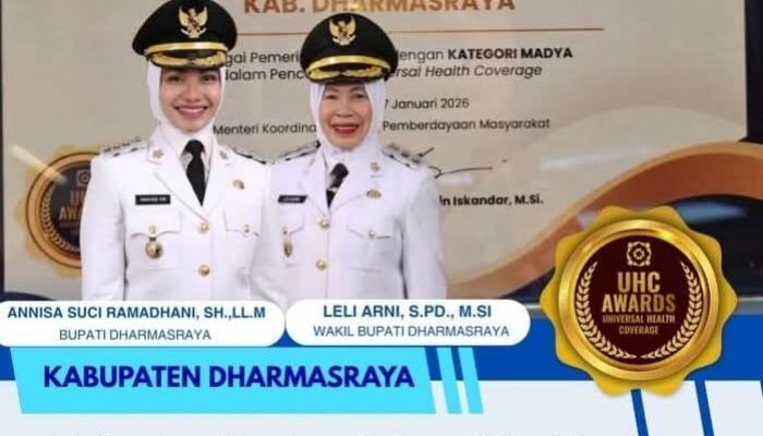 Jamin Akses Kesehatan Warga, Dharmasraya Terima UHC Awards 2026