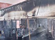 Kebakaran Hanguskan 12 Ruko di Pasar Sore Simpang Lagan, Kerugian Ditaksir Rp5 Miliar