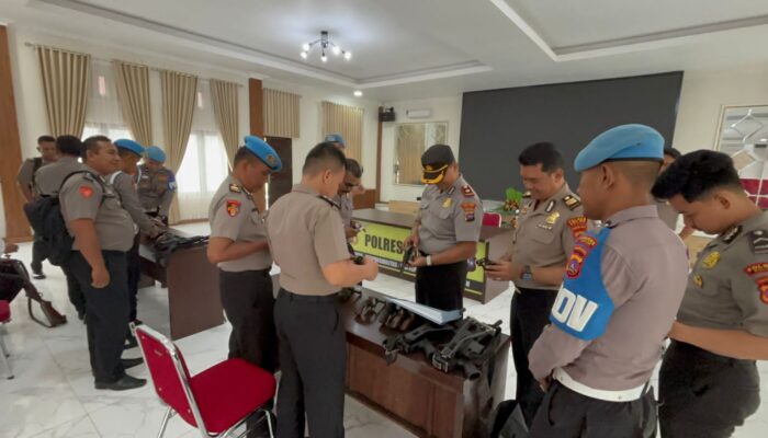Polres Solok Cek Senpi Organik Anggota, Penggunaan Harus Sesuai SOP