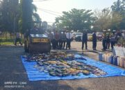 Hasil Tangkapan Operasi Pekat di Dharmasraya Dimusnahkan