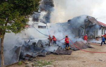 Gudang Kantor DLH Padang Terbakar