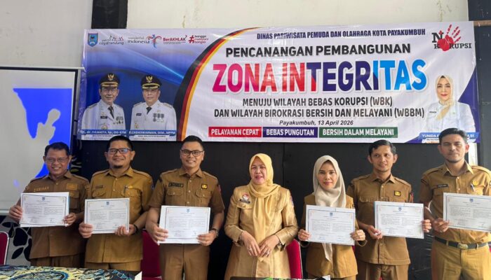 Disparpora Payakumbuh Canangkan Zona Integritas Menuju WBK dan WBBM 2026