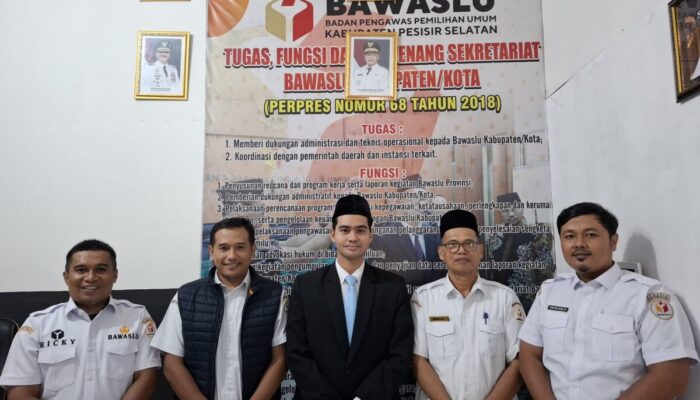 Pessel Lengkapi Struktur Bawaslu, Dua Kasubag Baru Resmi Dilantik