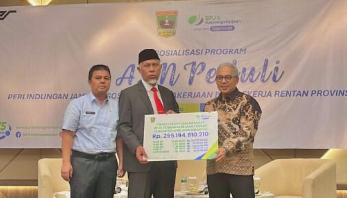 Gubernur Minta 25 Ribu ASN di Pemprov Sumbar Bantu Lindungi Pekerja Rentan Lewat BPJS Ketenagakerjaan